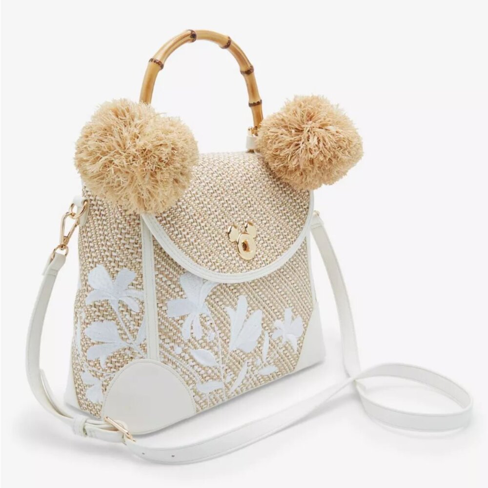 Minnie Straw Pom Pom Handbag - Picture 9 of 11
